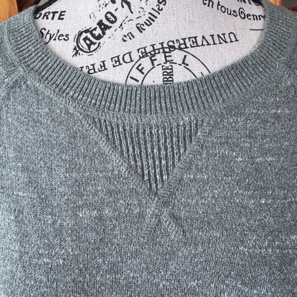 L.L. Bean Women's Organic Cotton Crew Neck Slub Sweater in Sea Green - Picture 5 of 9
